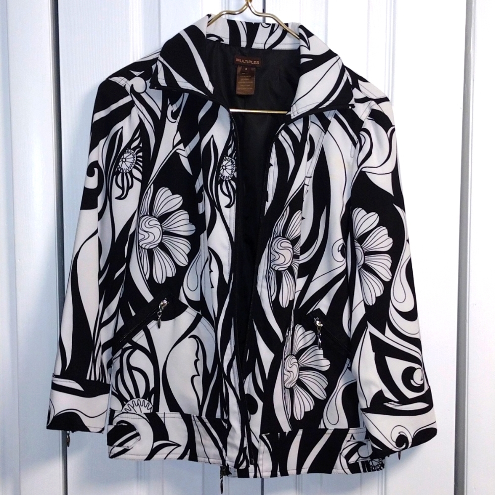 Woman's Multiples Light Fall Jacket Small Full Zi… - image 8